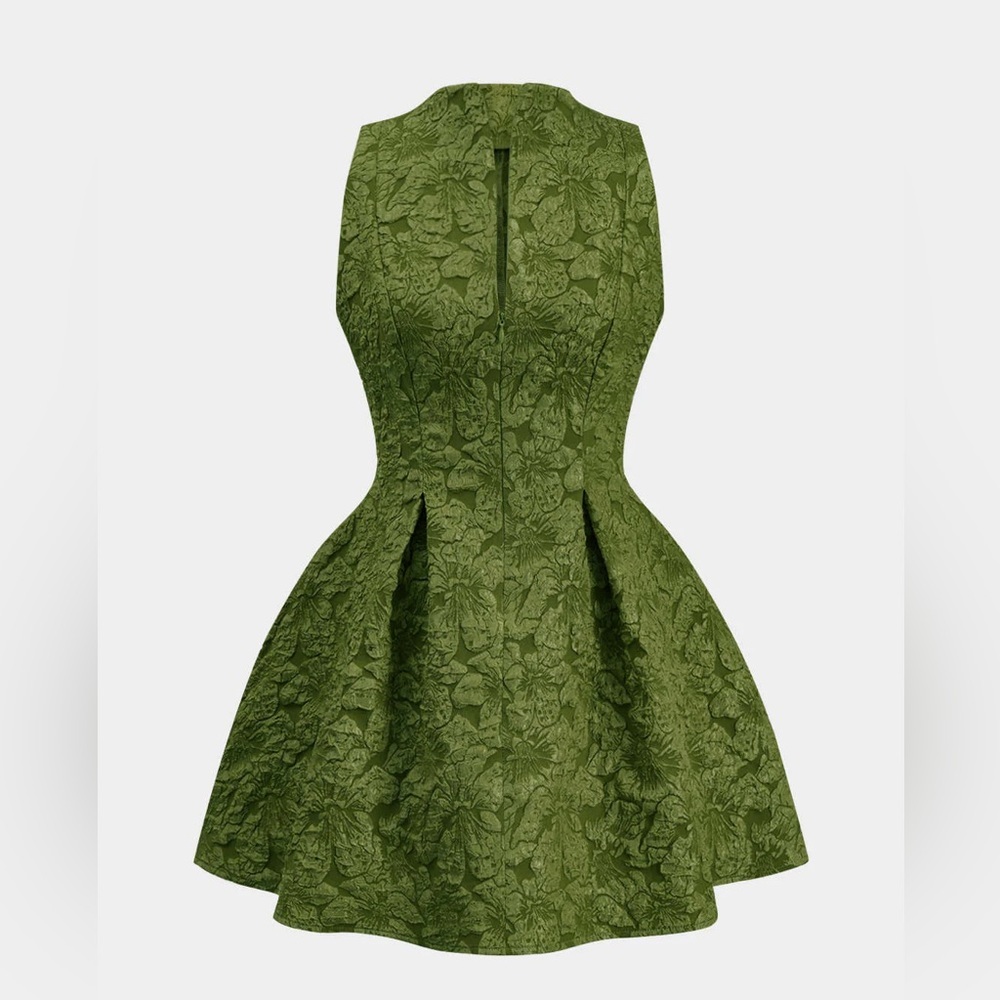 Micas Jacquard Sleeveless Ruched Mini Dress CC11-19 M